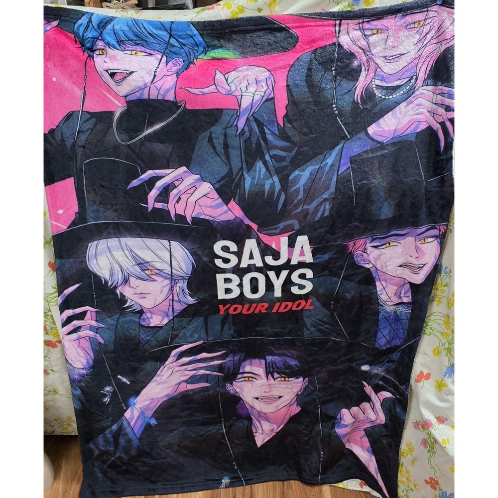 Saja Boys Anime Throw Blanket 36x48 Multicolor Your Idol Soft Teen Lap Decor